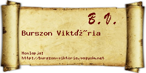 Burszon Viktória névjegykártya